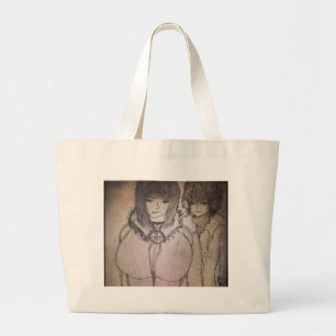 Bolsa Tote Grande racheal e sua amiga em sua imaginação