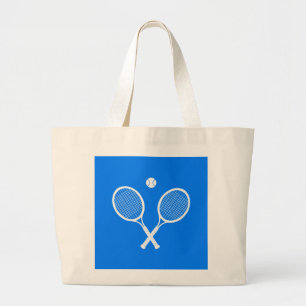 Bolsa Tote Grande Rackets tênis com Ball Ultramarine Blue Hue
