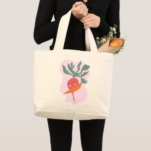 Bolsa Tote Grande Radanjo e Cenoura Cartoon Fofo