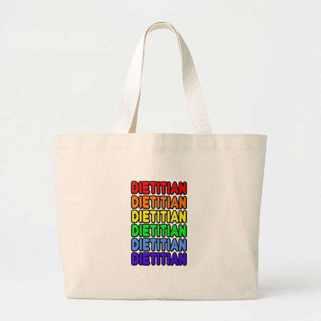 Bolsa Tote Grande Rainbow Dietitian (Frente)