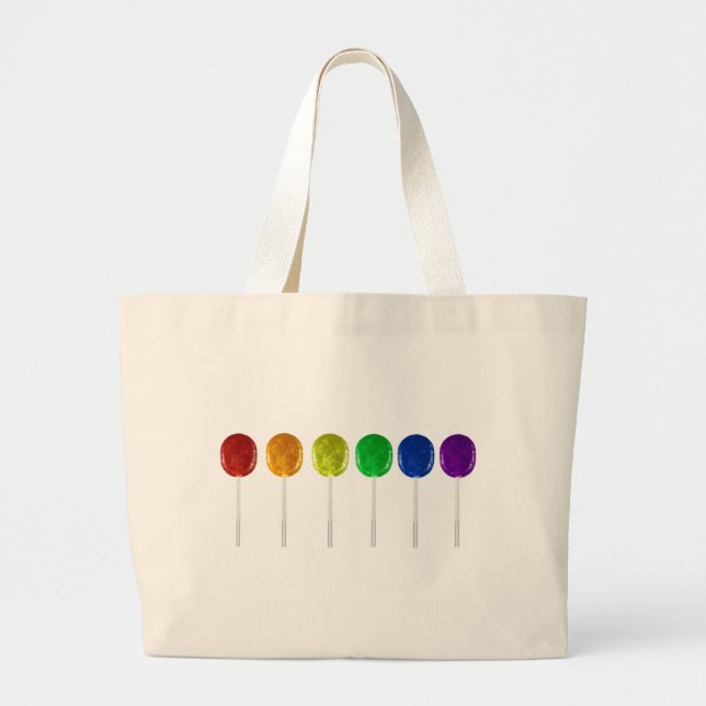 Bolsa Tote Grande Rainbow Lollipops (Frente)