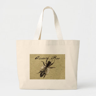 Bolsa Tote Grande Rainha Bee Wildlife Inseto Insetório
