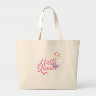 Bolsa Tote Grande Rainha do Halloween, Halloqueen, Arte do Halloween