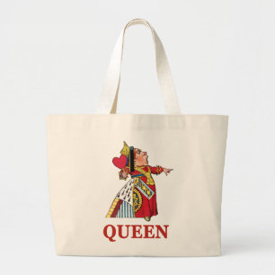 Bolsa Tote Grande Rainha dos corações de Alice no país das