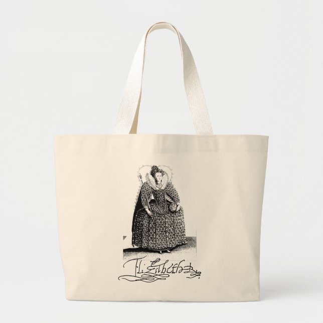 Bolsa Tote Grande Rainha Elizabeth I Tudor Totebag (Frente)