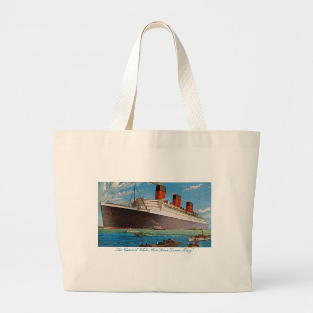 Bolsa Tote Grande Rainha Mary da Cunard White Star Line (Frente)