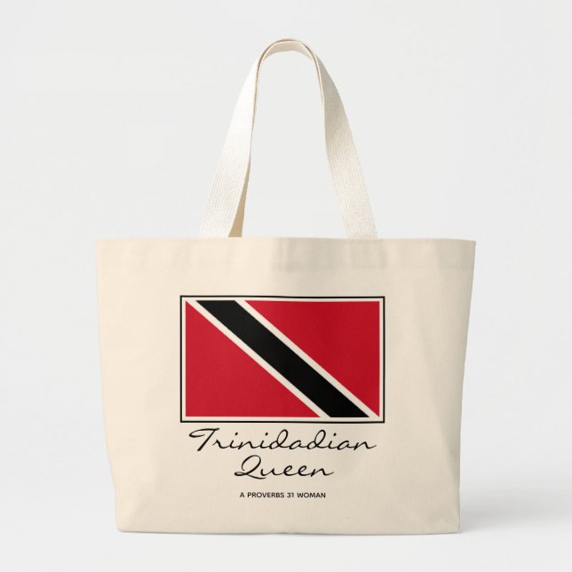 Bolsa Tote Grande RAINHA TRINIDAD Personalizada (Frente)