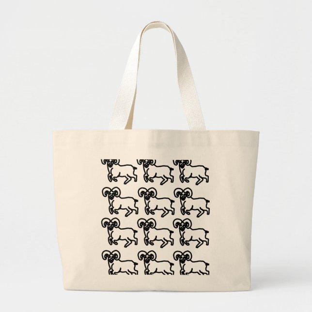 Bolsa Tote Grande Ram Zodiac Pattern Carry Bag (Frente)