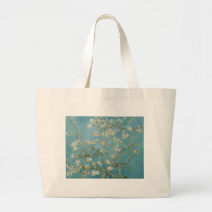 Bolsa Tote Grande Ramos de Vincent van Gogh da árvore de amêndoa