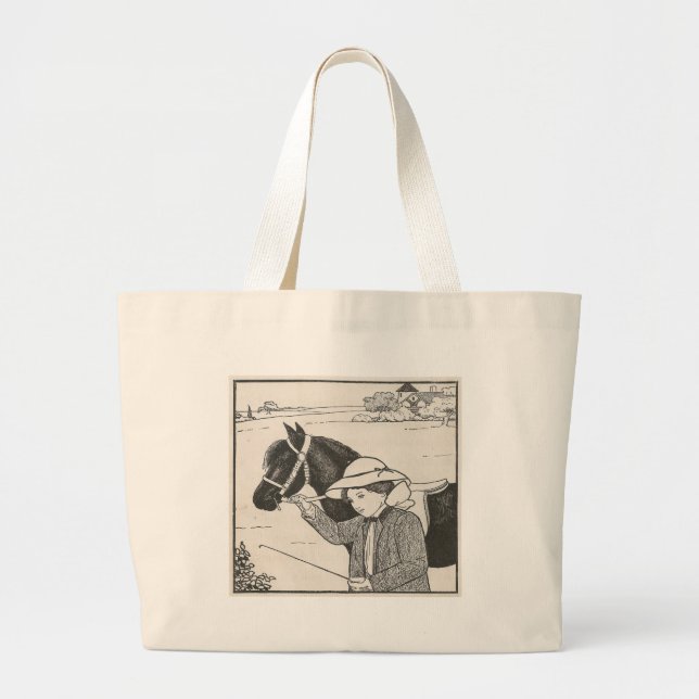 Bolsa Tote Grande Rapariga com Pony (Frente)