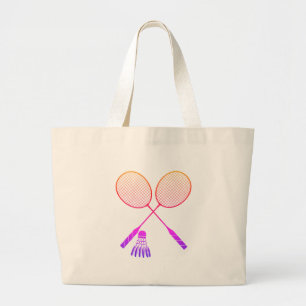 Bolsa Tote Grande Raquetes de Badminton Peteca Ombre