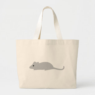 Bolsa Tote Grande rato cinzento pequeno