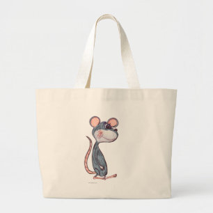 Bolsa Tote Grande Rato de Cartoon - Arte de Rodent Pal