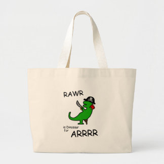 Bolsa Tote Grande RAWR é dinossauro para ARRR (o dinossauro do