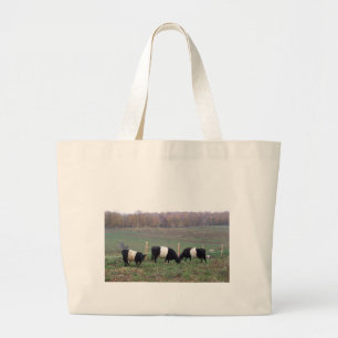 Bolsa Tote Grande Rebanho de vaca de Beltie na queda