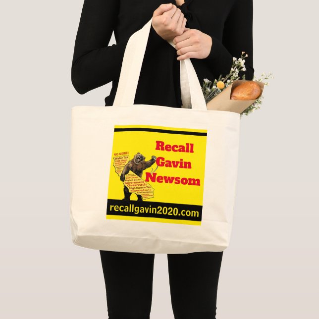 Bolsa Tote Grande Recall Gavin Newsom (Frente (produto))