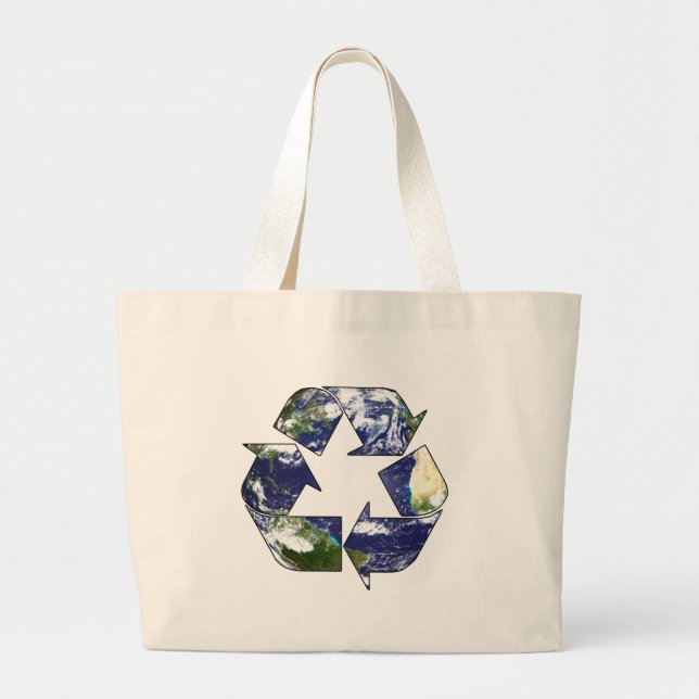 Bolsa Tote Grande Reciclar agora (Frente)