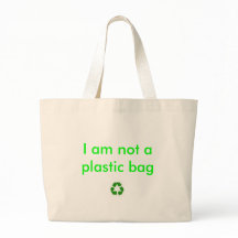 reciclar, eu não sou um saco de plástico