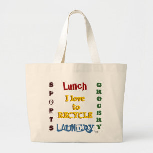 Bolsa Tote Grande Reciclar Tote Bag