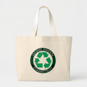 Bolsa Tote Grande Reciclar verde indo Connecticut