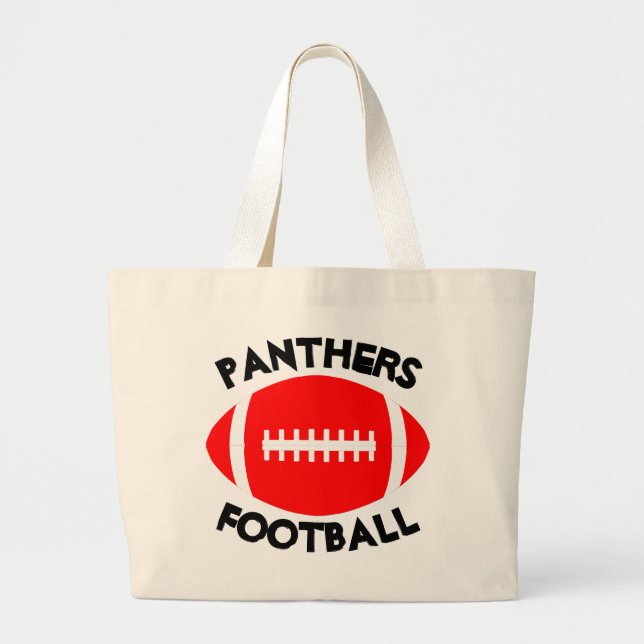 Bolsa Tote Grande Red Football Mamãe Personalizada Nome da Equipe ou (Frente)