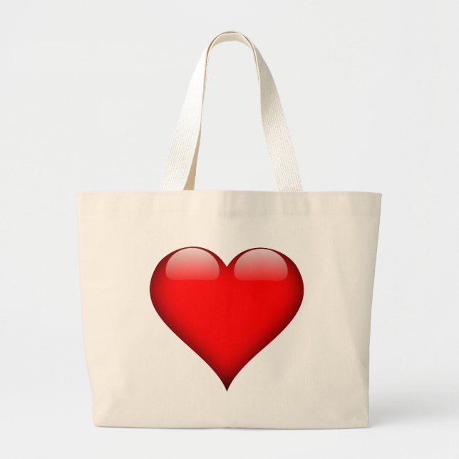 Bolsa Tote Grande Red Heart Love (Frente)