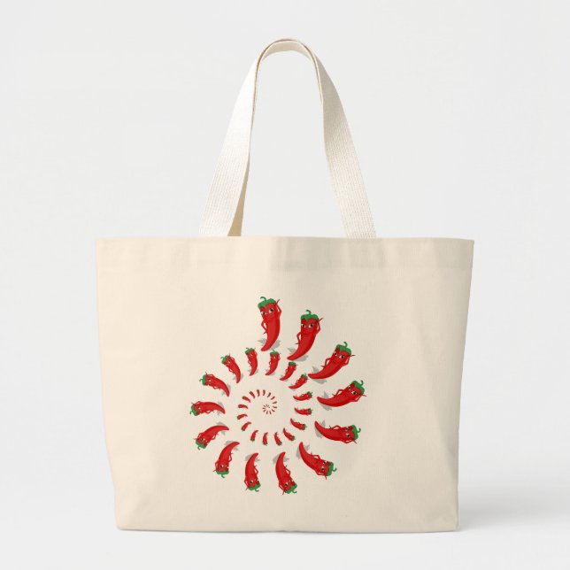 Bolsa Tote Grande Red Pepper Diva Spiral Grande Toalha (Frente)