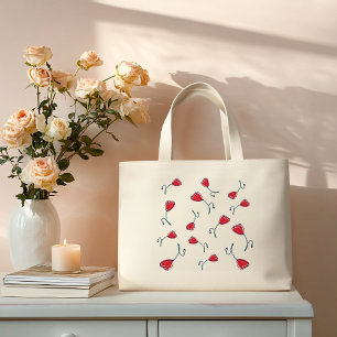 Bolsa Tote Grande Red Poppy
