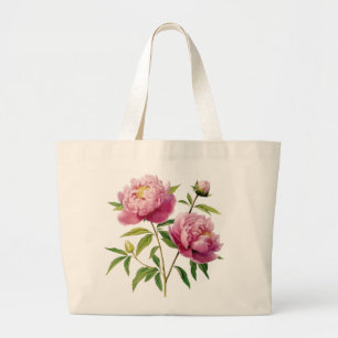 Bolsa Tote Grande Redução do preço dos amendoins cor-de-rosa ilustra
