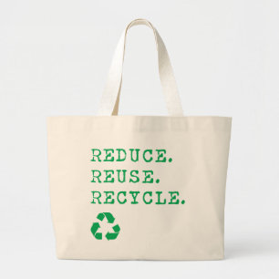 Bolsa Tote Grande Reduzir.Reutilizar.Reciclar.