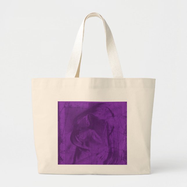 Bolsa Tote Grande Reflexões Roxas (Frente)
