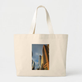 Bolsa Tote Grande Reflexos de arranha-céus de Nova York