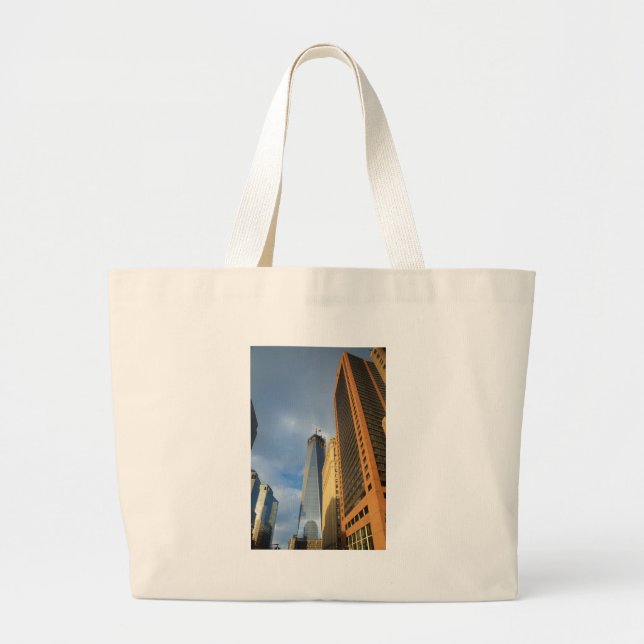 Bolsa Tote Grande Reflexos de arranha-céus de Nova York (Frente)