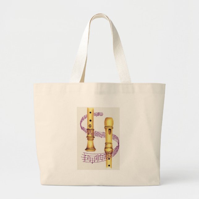 Bolsa Tote Grande Registrador e música (Frente)