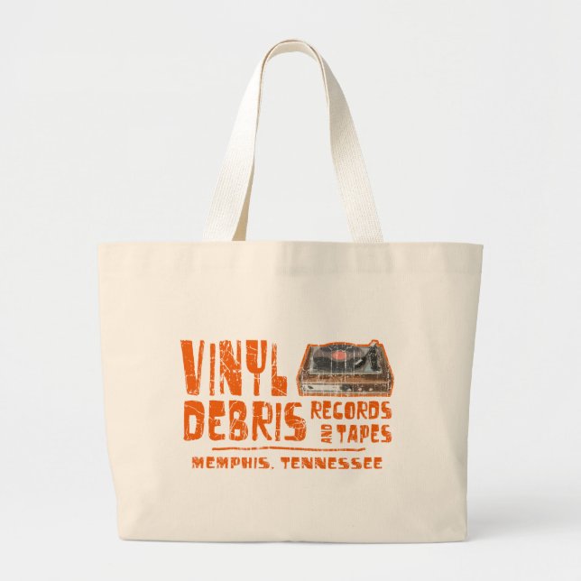 Bolsa Tote Grande Registros dos restos do vinil (Frente)