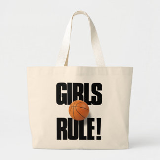 Bolsa Tote Grande REGRA DAS MENINAS! Basquetebol
