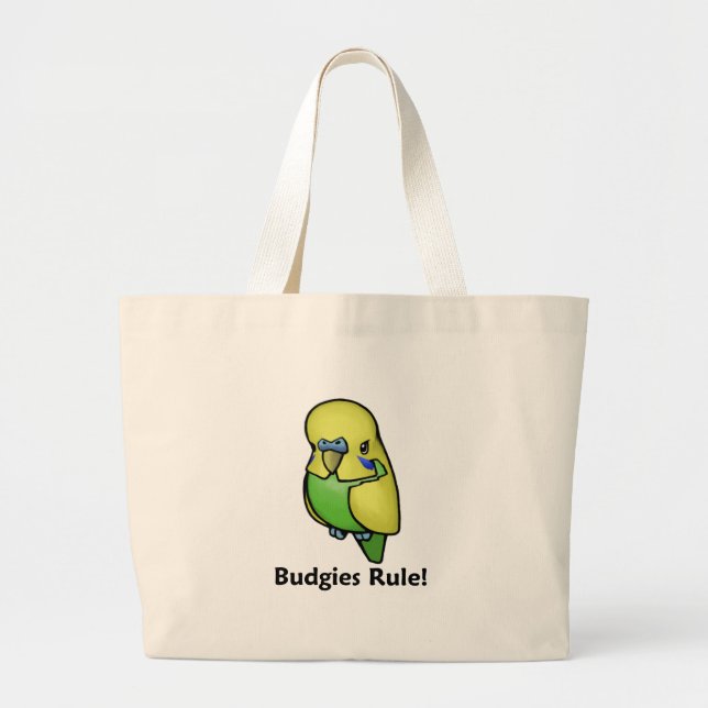 Bolsa Tote Grande Regra de Budgies! (Frente)
