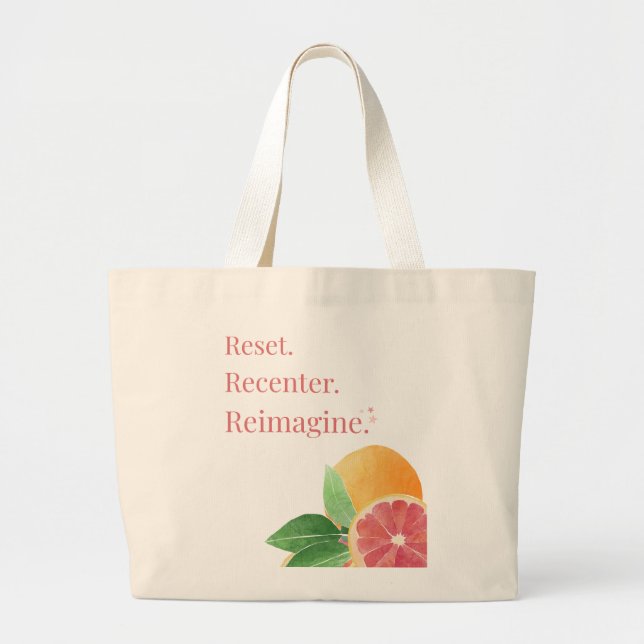 Bolsa Tote Grande Reinício de Verão (Frente)