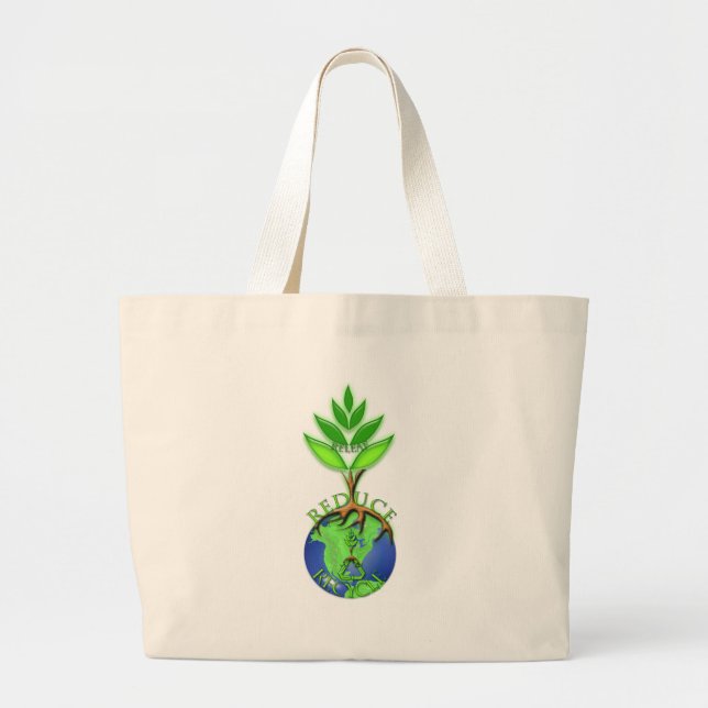 Bolsa Tote Grande Releaf Reduzir Reciclar (Frente)