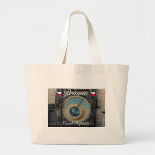 Bolsa Tote Grande Relógio astronômico Praga Orlog República Checa