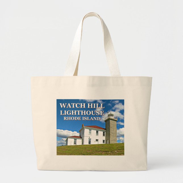 Bolsa Tote Grande Relógio de Hill, Rhode Island Tote Bag (Frente)