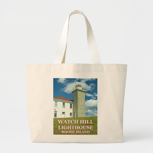 Bolsa Tote Grande Relógio de Hill, Rhode Island Tote Bag (Frente)