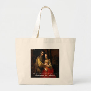 Bolsa Tote Grande Rembrandt "A Noiva Judaica" e Citação Famosa