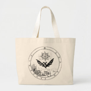 Bolsa Tote Grande Renascença Emblem Bat and CandleTotebag