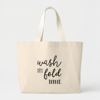 Bolsa Tote Grande Repetição seca da dobra da lavagem, o grande