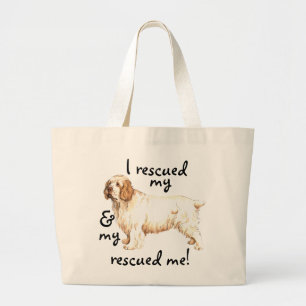 Bolsa Tote Grande Resgate Clumber Spaniel