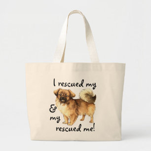 Bolsa Tote Grande Resgate Tibetano Spaniel