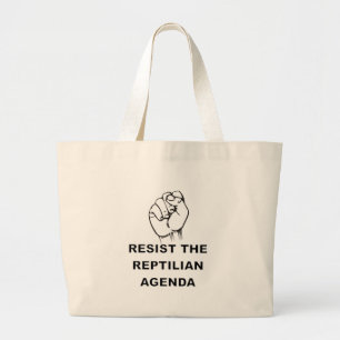 Bolsa Tote Grande Resistir À Agenda Reptiliana