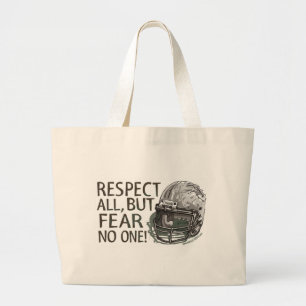 Bolsa Tote Grande Respeite tudo, mas o medo ninguém! Saco