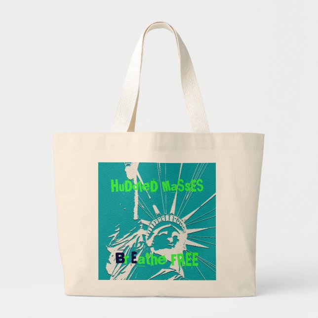 Bolsa Tote Grande Respire o saco livre (Frente)